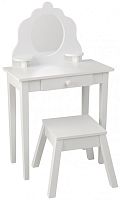 KidKraft Туалетный столик из дерева "Модница" White Medium Vanity & Stool