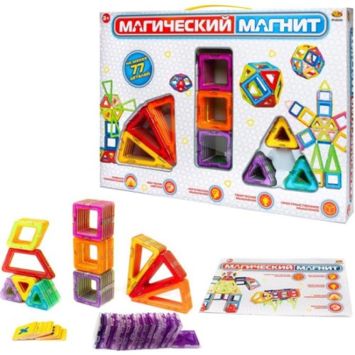 Abtoys Конструктор "Магический магнит", не менее 77 деталей, в коробке