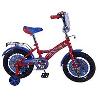 Велосипед детский двухколесный "Щенячий патруль" 14" с багажником, цвет / красный-синий					