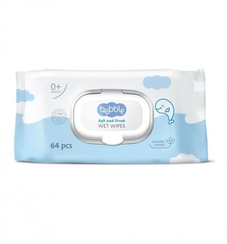 Bebble Влажные салфетки Wet Wipes, 64 шт