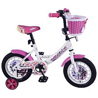 Детский велосипед "Enchantimals", 12", цвет / бело-розовый					