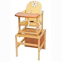 Стол-стул для кормления Октябренок Ромашки / желтый