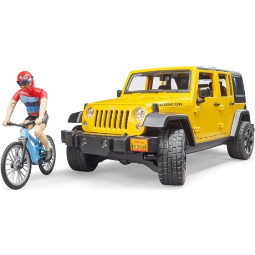 Bruder Внедорожник Wrangler Rubicon Unlimited c велосипедистом и фигуркой