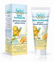 Паста зубная BabyLine гелевая со вкусом апельсина, 75 мл.					