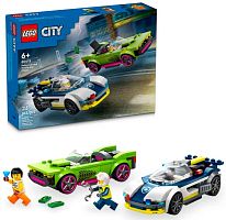 Lego City Конструктор "Погоня на полицейской машине за маслкаром"					