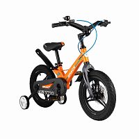 Maxiscoo Детский двухколесный велосипед Делюкс плюс 14", серия "Space" (2021), цвет / оранжевый					
