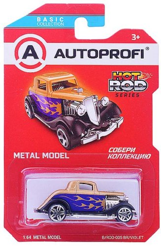 Autoprofi Машинка коллекционная Hot Rod Cars / цвет коричневый-фиолетовый