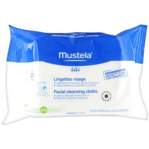 MUSTELA BEBE Салфетки очищающие для лица детские, №25