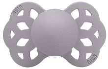 Bibs Пустышка Infinity Symmetrical Silicone, 0+ / цвет Fossil Grey (серо-сиреневый)