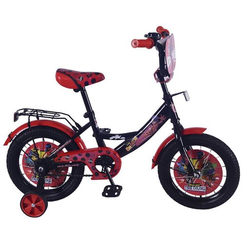 Велосипед детский двухколесный Lady Bug 14", цвет / черный-красный