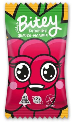 Bitey Батончик Фруктово-ягодный Яблоко-малина, с 2 лет, 25 г
