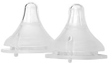 Paomma Соска для бутылочки из силикона, 2 штуки, размер S (0-3 месяца)					