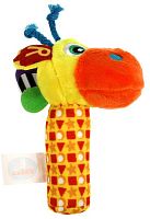 Умка Текстильная игрушка-погремушка с пищалкой «Смешной жирафик»					