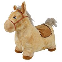 PITUSO Прыгуны-животные "Лошадка", PVC, съемный плюшевый чехол, с насосом / цвет бежевый					