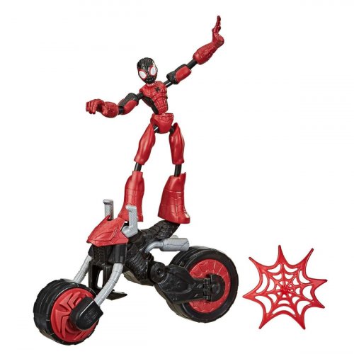 Hasbro Игровой набор Бенди "Человек Паук на мотоцикле"