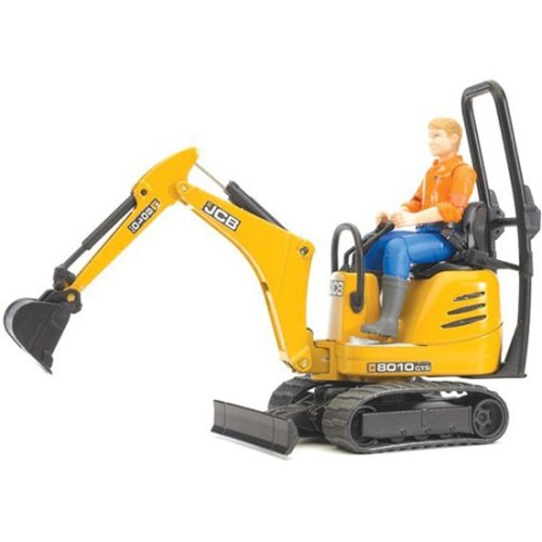 Bruder Мини экскаватор JCB 8010 CTS и рабочий