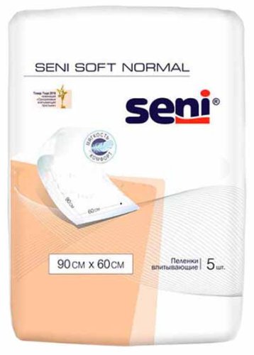 Seni Пеленки впитывающие Soft Normal, 90*60 см, 5 штук